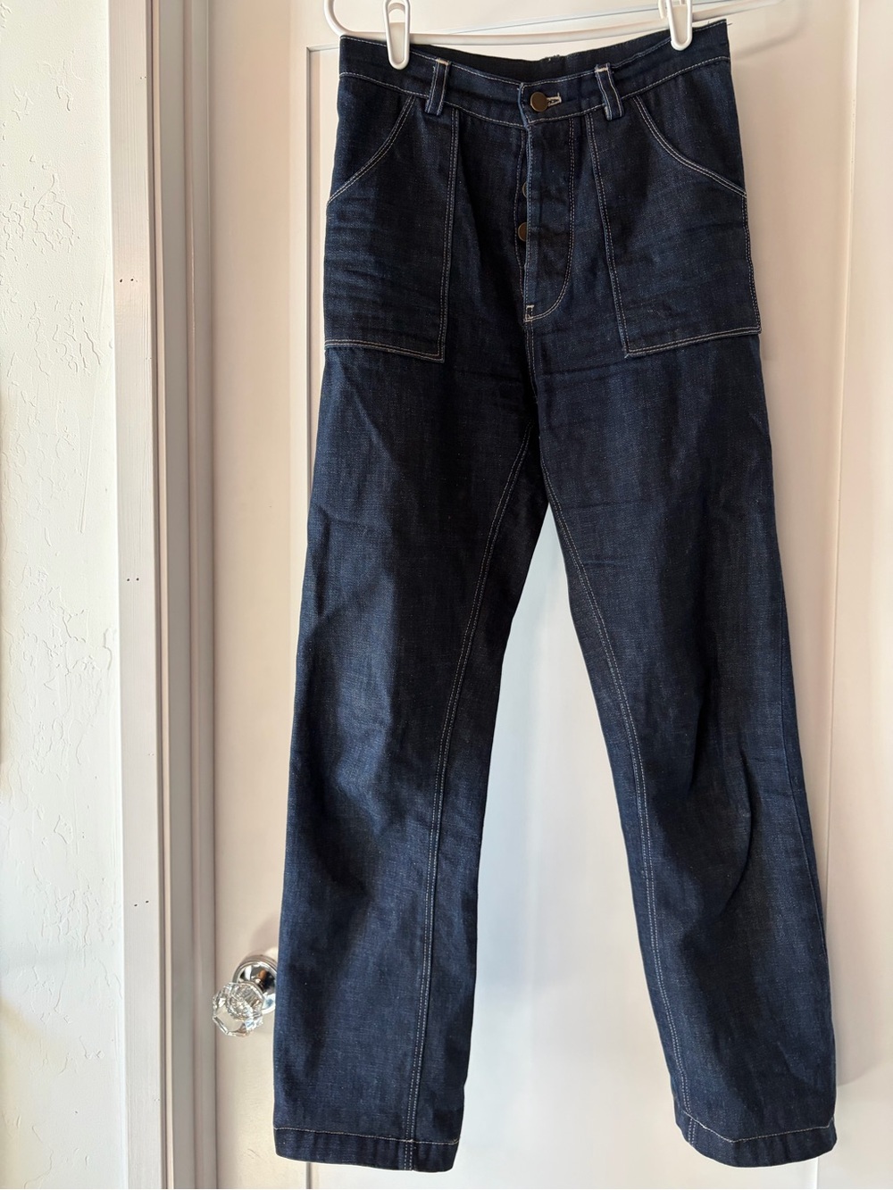 Dark Blue Denim Jeans - Classic Straight Fit